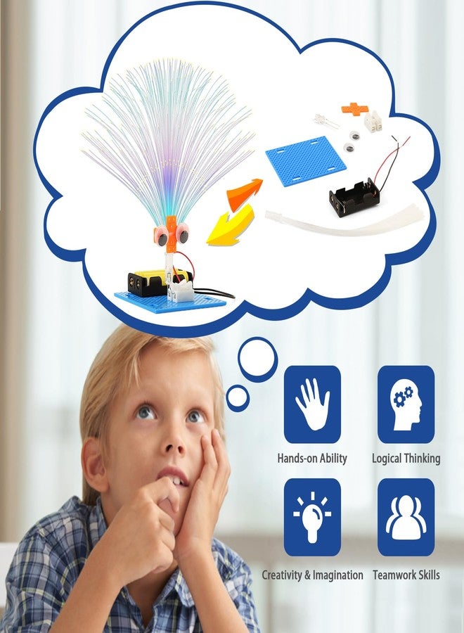 BeAndge 7 Set Bulk STEM Kit Individual Craft Kits for Kids, Science Projects Crafts Group Activity, Light Experiments Circuit Toys, Fun Fiber Optic STEAM Activities for Boys Girls Age 8-13 8-10 8-12 8 10 Year - Image 4